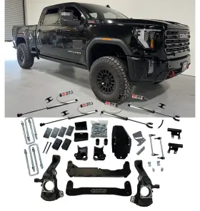 MCG52404 MCGAUGHYS Reservoir Shocks Lift Kit 2500HD Silverado