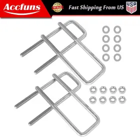Munirater Afu68712f For Gmc Chevrole 1988-2019 4 Square U-bolts 2.5 Inch Wide Leaf Springs 8.75 Long