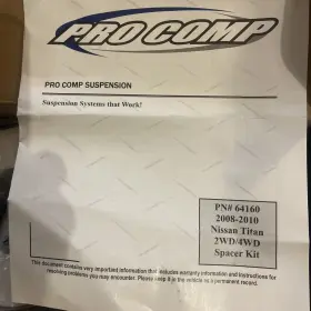 64160 PRO COMP SUSPENSION Level Lift Strut Extension Titan #3