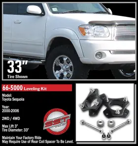 66-5000 READYLIFT Front Leveling Strut Spacer Kit Sequoia #2