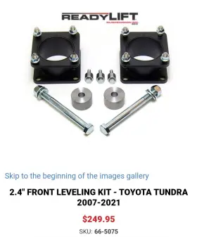 66-5075 READYLIFT Front Leveling Kit Toyota Tundra