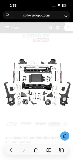 875.23 ROUGH COUNTRY Suspension Lift Lifted Struts Kit Nissan