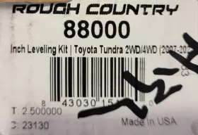 88000 ROUGH COUNTRY Front Leveling Kit Toyota Tundra