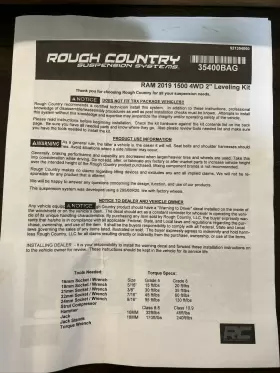 35400BAG ROUGH COUNTRY SUSPENSION Leveling Kit #2