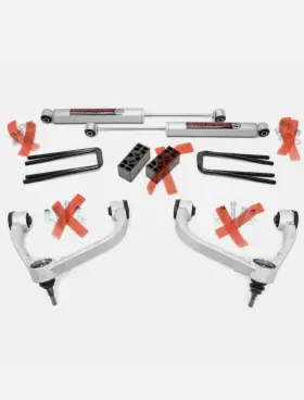 54531 ROUGH COUNTRY SUSPENSION Bolt Lift Upper Arms Kit F150