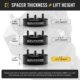 189-4B SUPREME SUSPENSIONS Spacers Front Leveling Lift Kit #3