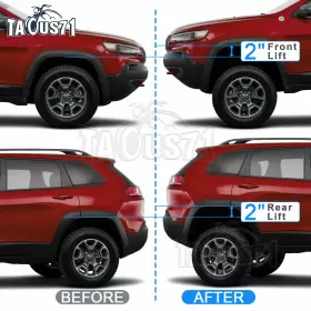 70401021 TAOUS Kl Front Rear Leveling Lift Kit Jeep Cherokee #2
