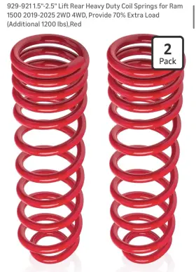 CS-910-023R THOCAC Rear Coil Springs Lift Kit 1500 2WD 4WD