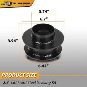 YEL893659 YELLOWSPEED Lift Front Steel Leveling Kit 1500 2500 #3