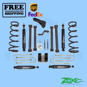 L1449401 ZONE OFFROAD Lift Rear Axle Shock Kit 2500 3500 Ram