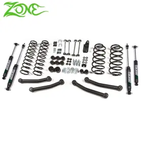 ZONJ11N ZONE OFFROAD Coil Spring Lift Shocks Kit Tj 4WD Jeep