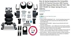 Air Spring Suspension Kit, Rear, Toyota Tacoma 05-23, Not Tundra! Taco Donuts. Fixed Price $129.00.