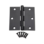 12 Pcs Oil Rubbed Bronze Steel Door Hinge 3.5" Square Corner Orb. Fixed Price $16.16.