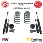 Maxtrac 2" Front / 4" Rear Lift Kit W/ Shocks For 2009-18 Dodge Ram 1500. Fixed Price $492.75.