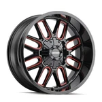 Mayhem Wheel - Cogent (8107) Gloss Black Milled Prism Red 8107-2937btr18. Fixed Price $354.99.