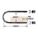 Euclid E-ub8154-10 Suspension Universal Bolt Kit. Fixed Price $46.24.