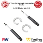 Maxtrac 2" Front Coil Spacers & Shocks For 2014-18 Dodge Ram 1500. Fixed Price $196.96.