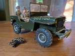 Arnold Toys - 1951 Tin Us Army J 2100 Jeep W/ 4 Figures Zone Germany. Fixed Price $151.51.