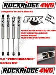 Fox Ifp 2.0 Performance Shocks For 97-06 84-01 Jeep Cherokee Xj W/ 3" Of L. Fixed Price $839.00.