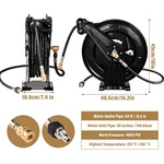 Steel Double Arms Auto-retractable Air Hose Reel, 50 Ft X 3/8 In, Max 4000psi. Fixed Price $138.85.