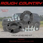 Rough Country 1" Suspension Leveling Kit For 2024-2026 Toyota Land Cruiser Awd. Fixed Price $99.95.