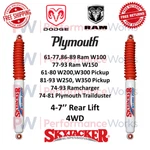 Skyjacker Hydro Shocks Pair 4-7" Rear Lift For Dodge Ramcharger, W250, W300 4wd. Fixed Price $134.94.