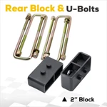 2'' Rear Leveling Lift Kit Block + U Bolts Fits 2004-2020 Ford F150 Leaf Spring. Fixed Price $54.99.