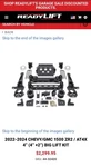 2022-2024 Chevy/gmc 1500 Zr2 / At4x 4 (4 +2 ) Big Lift Kit. Fixed Price $1500.00.