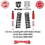 Skyjacker Coil Spring 2-2.5" Leveling Kit W/ Hydro Shocks For Ram 2500, 3500 4wd. Fixed Price $315.69.