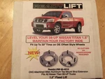 Readylift 66-4010 1.5" Front Leveling Spacer Kit For 04-13 Titan And Armada 4x4. Fixed Price $150.00.