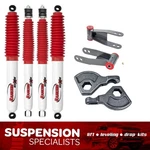 3" Front 2" Rear Lift Kit For 1997-2003 Dodge Durango 4x4 W/ Rancho Shocks. Fixed Price $524.95.