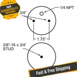 Firestone 8397 Ride-rite 267c 1.5 5/8 Cf 1/2 Pin 1bn Replacement Air Spring Red. Fixed Price $268.14.