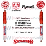 Skyjacker Nitro Shock Pair 1.5-3" Front Lift For Ramcharger W100, W250, W350 4wd. Fixed Price $153.23.