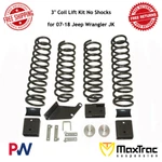 Maxtrac 3" Coil Lift Kit No Shocks For 2007 - 2018 Jeep Wrangler Jk #889730. Fixed Price $613.97.