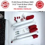 Skyjacker H7000 Front & Rear 9-12" Lift Shock Set Fits 75-84 Chevy K5 Blazer 4wd. Fixed Price $154.01.