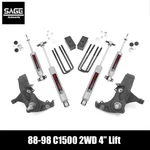 4 Inch Lift For 88-98 C1500 Chevy Gmc 2wd. Fixed Price $549.95.