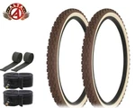 Alta Bicycle Wire Bead Cruiser Tires 26 X 2.125 Brown Cream Rough Knobby 6pc Set. Fixed Price $57.98.