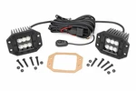 Rough Country 2"square Flush Mount Cree Led Lights-pair Black Series, Flood Beam. Fixed Price $89.95.
