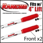 Rancho Rs5000x Front Shocks Pair 99-04 Silverado Sierra 2500 3500 4wd W/4" Lift. Fixed Price $154.95.