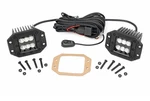 Rough Country 2"square Flush Mount Cree Led Lights-pair Black Series, Flood Beam. Fixed Price $79.99.
